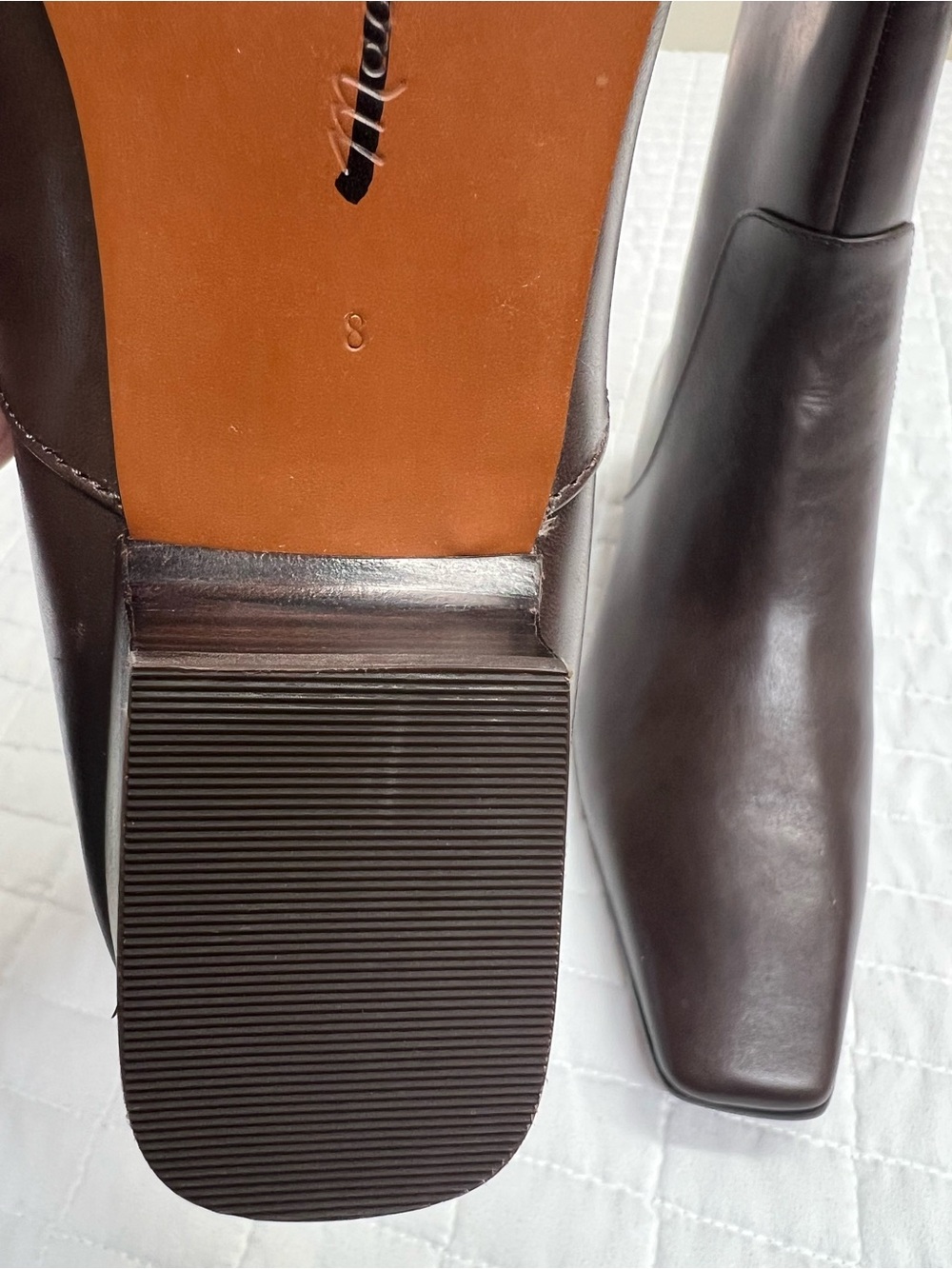Madewell The Lexie Ankle Boot in Turkish Coffee Brown Leather Size 8 NWOB - Picture 12 of 16